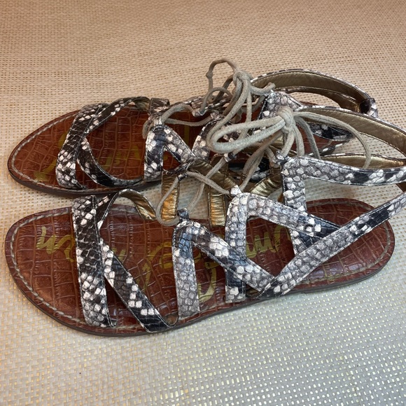 Sam Edelman Snakeskin Leather Sandals (Size: 8.5) - Picture 2 of 8